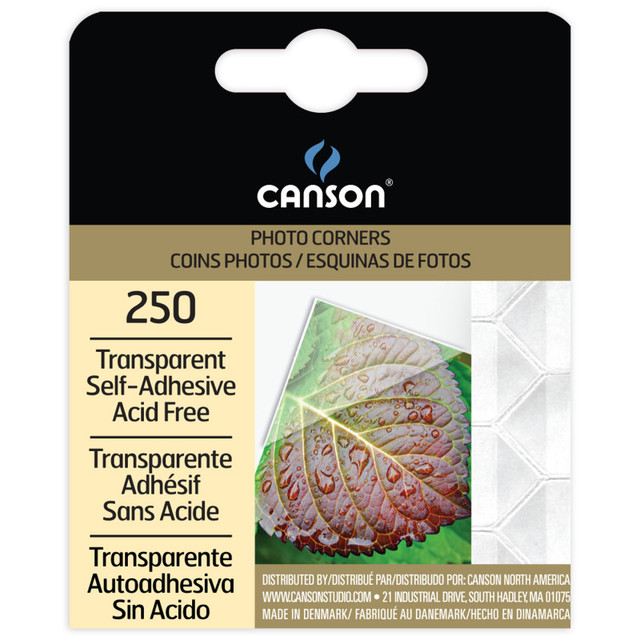 DIXON FINE ART Canson Canson Self-Adhesive Photo Corners, Transparent, Set of 250