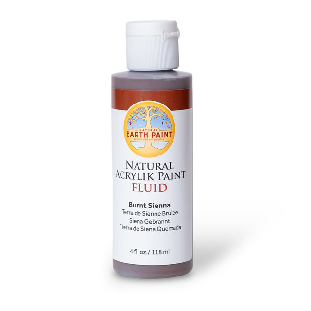 NATURAL EARTH PAINT Natural Earth Paint Natural Fluid Acrylik Paint, 4 oz, Burnt Sienna