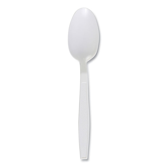 BOARDWALK TEAHWPPWH Heavyweight Polypropylene Cutlery, Spoon, Plastic, White, 1,000/Carton