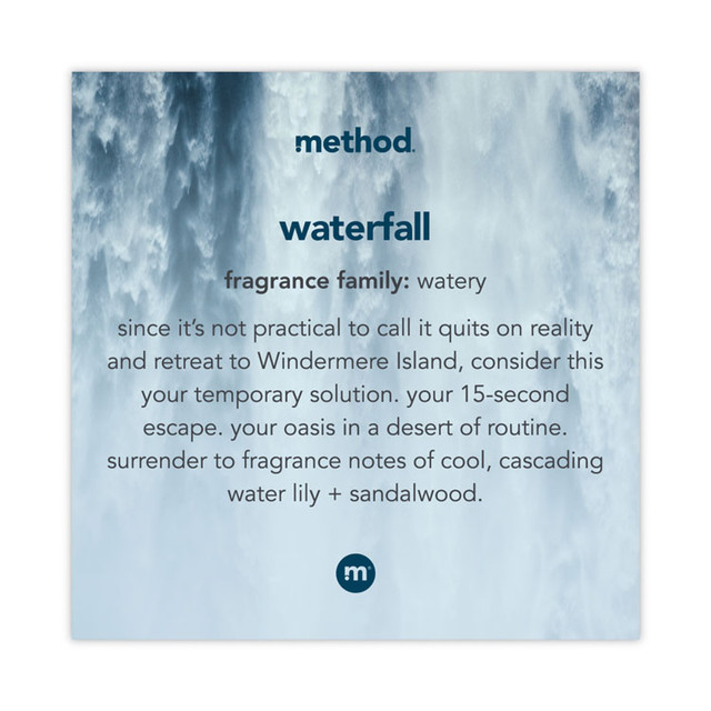 METHOD PRODUCTS INC. 01160EA Foaming Hand Wash, Waterfall, 10 oz Pump Bottle