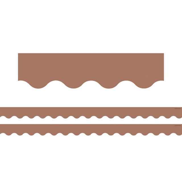 TEACHER CREATED RESOURCES Teacher Created Resources® Mocha Scalloped Border Trim, 35 Feet Per Pack, 2 Packs