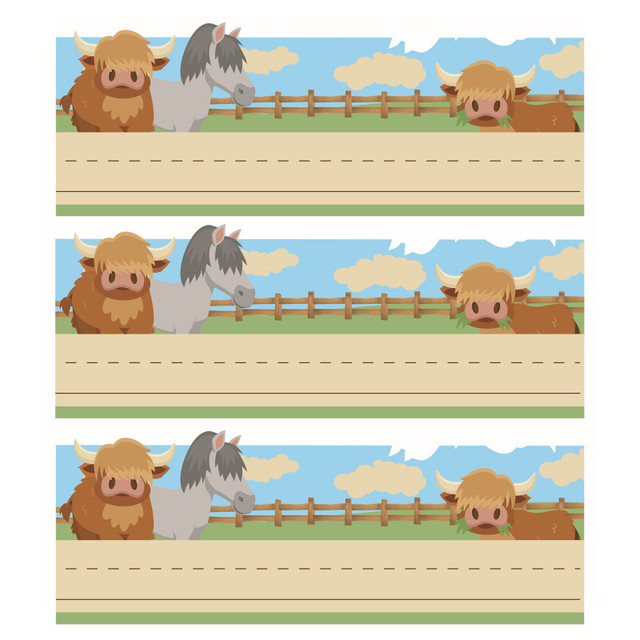 EUREKA Eureka® Wild Wild Classroom Tented Name Plate, 9-5/8" x 6-1/2", 36 Per Pack, 3 Packs