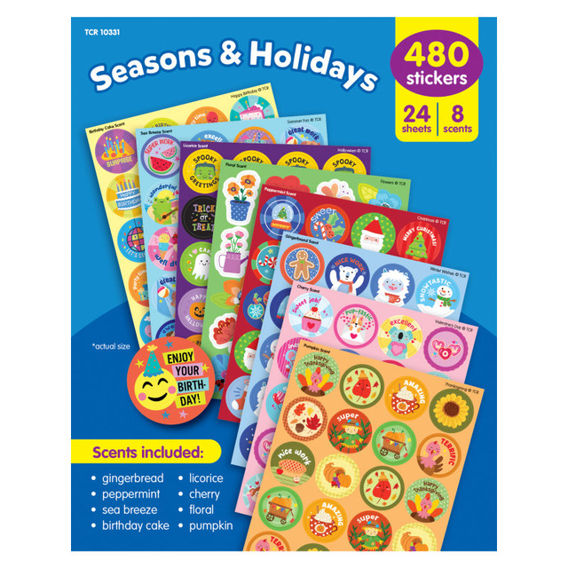 TEACHER CREATED RESOURCES Teacher Created Resources® Seasons & Holidays Scented Stickers Variety Pack