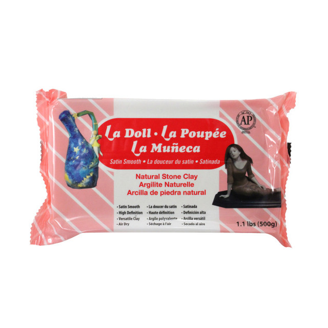 ACTIVA PRODUCTS ACTÍVA La Doll Satin Smooth Natural Stone Modeling Clay, 1.1 lb (500 g)