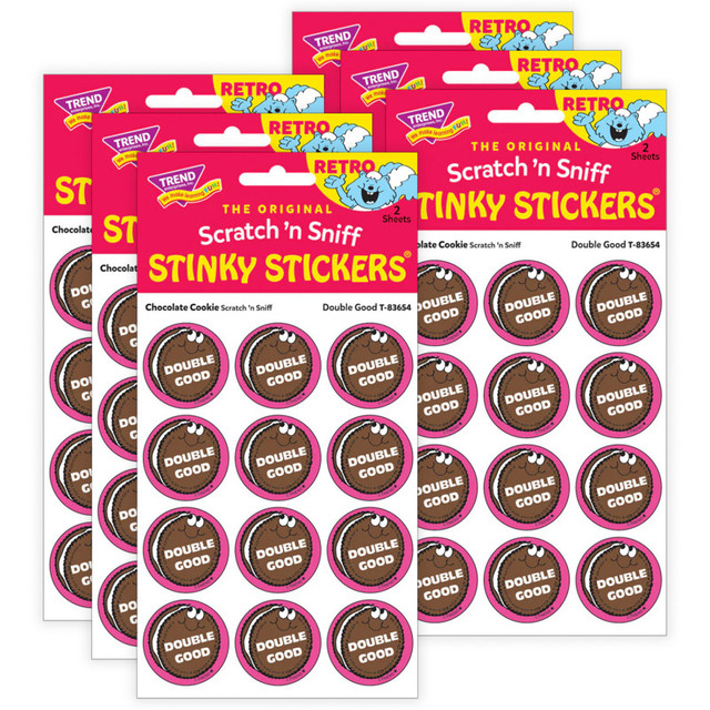 TREND ENTERPRISES INC. TREND Double Good/ Chocolate Cookie Scent Stickers, 24 Per Pack, 6 Packs