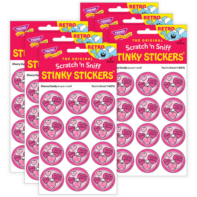 TREND ENTERPRISES INC. TREND You're Great/ Cherry Candy Scent Stickers, 24 Per Pack, 6 Packs