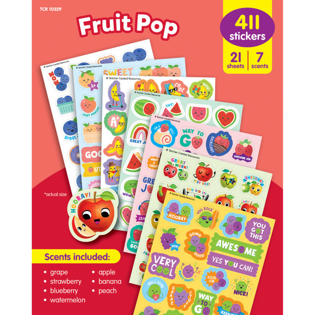 TEACHER CREATED RESOURCES Teacher Created Resources® Fruit Pop Scented Stickers Variety Pack