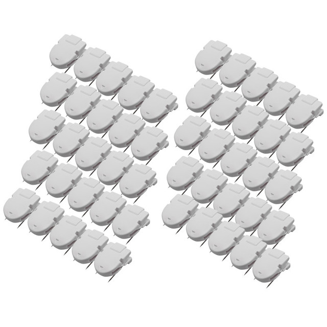 ADVANTUS Advantus® Wall Clips For Fabric Panels, White, 40 Sheet Capacity, Pack of 50