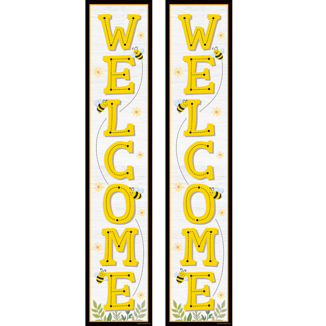 TEACHER CREATED RESOURCES Teacher Created Resources® Buzzing Bees Welcome Banner, 8" x 39", Pack of 2