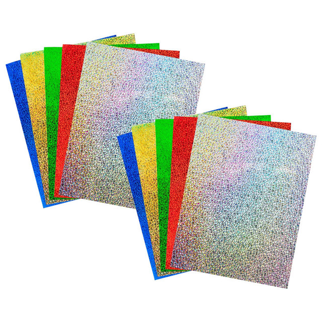 HYGLOSS PRODUCTS INC. Hygloss® Self Adhesive Holographic Paper, 8.5" x 11", 5 Sheets, Pack of 2