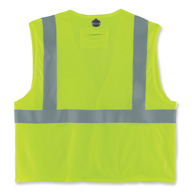 TENACIOUS HOLDINGS, INC. ergodyne® 21863 GloWear 8263FRHL Class 2 FR Safety Economy Hook and Loop Vest, Modacrylic Mesh/Cotton, Small/Medium, Lime