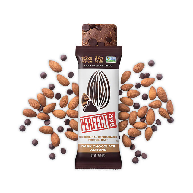 PERFECT SNACKS Bar® 30700246 Refrigerated Protein Bar, Dark Chocolate Almond, 2.2 oz Bar, 16/Carton