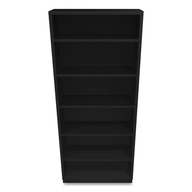 HON COMPANY S82ABCP Metal Bookcase, Six-Shelf, 34.5w x 12.63d x 81.13h, Black