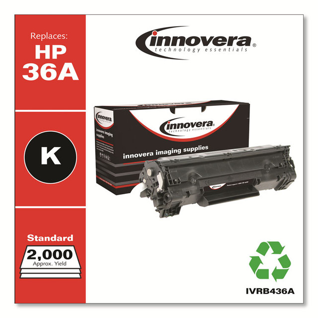 INNOVERA B436A Remanufactured Black Toner, Replacement for 36A (CB436A), 2,000 Page-Yield