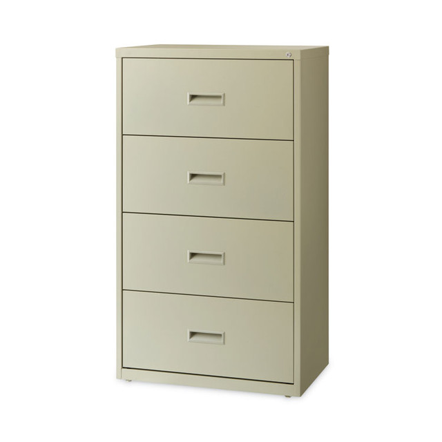 HIRSH INDUSTRIES SPACE SOLUTIONS 14956 Lateral File Cabinet, 4 Letter/Legal/A4-Size File Drawers, Putty, 30 x 18.62 x 52.5