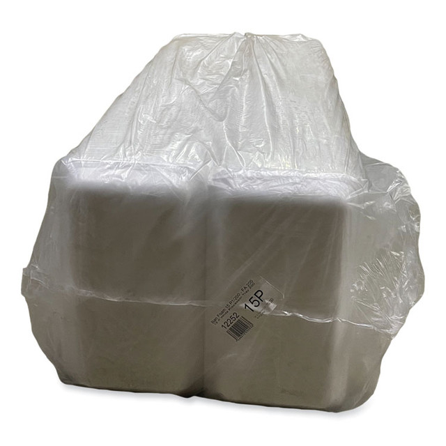 GEN 15PWH Meat Trays, #15P, 14.44 x 7.88 x 1.37, White, Foam, 200/Carton