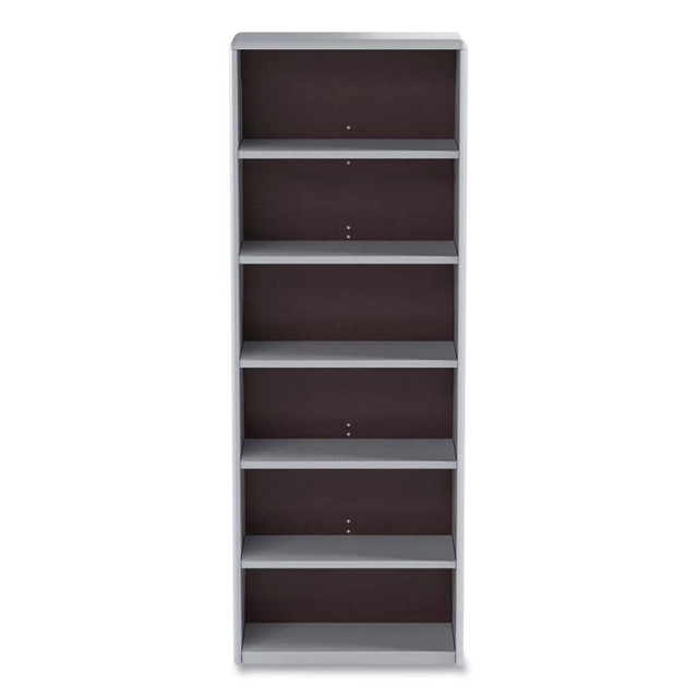 SAFCO PRODUCTS 7174GR ValueMate Economy Bookcase, Six-Shelf, 31.75w x 13.5d x 80h, Gray