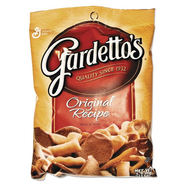 GENERAL MILLS SN14868 Gardetto's Snack Mix, Original Flavor, 5.5 oz Bag, 7/Box