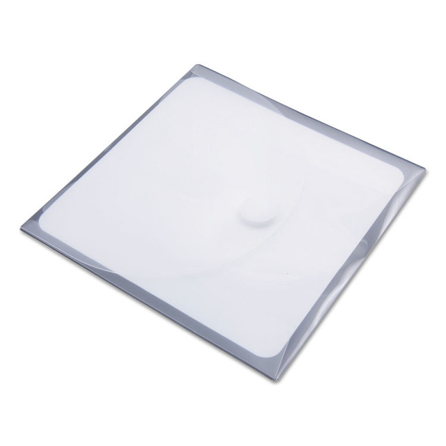 BAUMGARTENS 61801 CD Pocket, 1 Disc Capacity, Clear/White, 5/Pack
