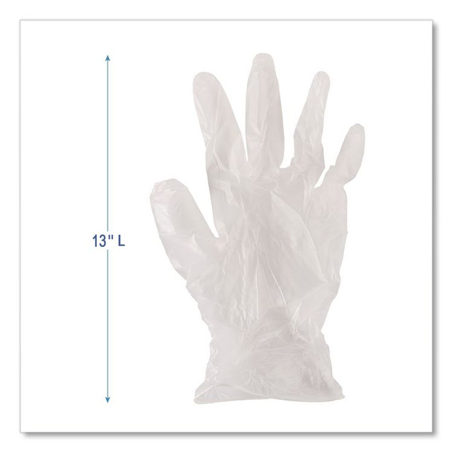 BOARDWALK 365SBX General Purpose Vinyl Gloves, Powder-Free, Small, 2.6 mil Thick, 9.5" Long, Clear, 100/Box