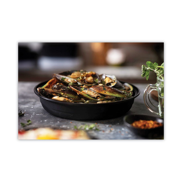 PACTIV EVERGREEN CORPORATION NV2GRN469B EarthChoice Versa2Go Microwaveable Container, 46 oz, 9 x 9 x 1.7, Black/Clear, Plastic, 150/Carton