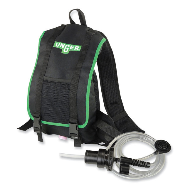 UNGER EFKT9 Excella Floor Finishing Kit, 20" Head, 48" to 65" Black/Green Plastic Handle