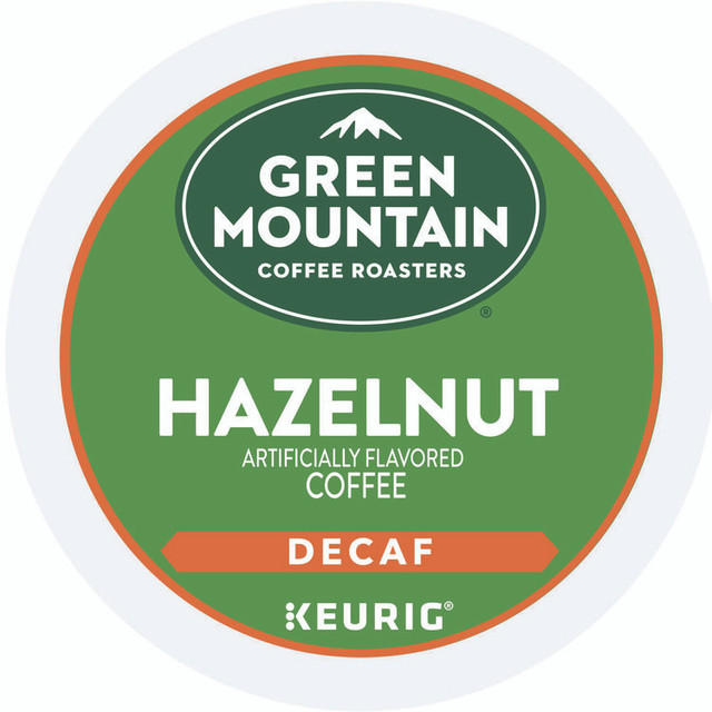 KEURIG DR PEPPER Green Mountain Coffee® 7792CT Hazelnut Decaf Coffee K-Cups, 96/Carton