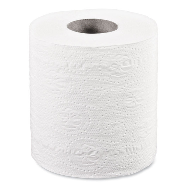 WINDSOFT 2405 Bath Tissue, Septic Safe, Individually Wrapped Rolls, 2-Ply, White, 500 Sheets/Roll, 48 Rolls/Carton