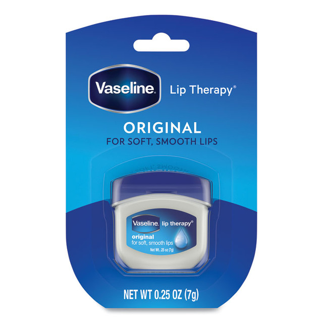 UNILEVER Vaseline® 20677CT Lip Therapy, Original Flavor, 0.25 oz Plastic Flip-Top Container, 32/Carton