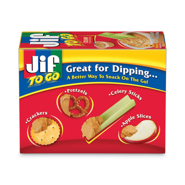 J.M. SMUCKER CO. Jif To Go® 24136 Spreads, Creamy Peanut Butter, 1.5 oz Cup, 8/Box