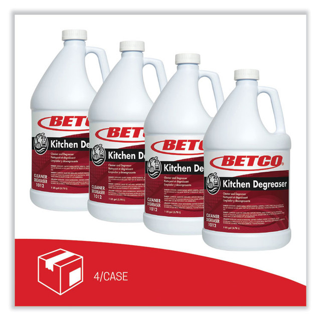 BETCO CORPORATION 10120400 Kitchen Degreaser, Characteristic Scent, 1 gal Bottle, 4/Carton