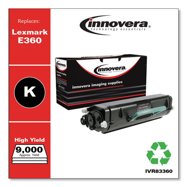 INNOVERA 83360 Remanufactured Black Toner, Replacement for E360H21A, 9,000 Page-Yield