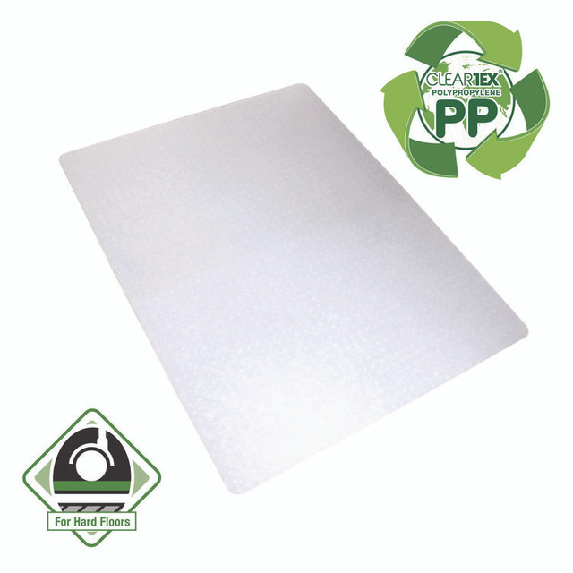 FLOORTEX NCMFLLGC0001 Cleartex Polypropylene Chair Mat for Low Pile Carpeted Floors, Rectangular, 29" x 46", Translucent White