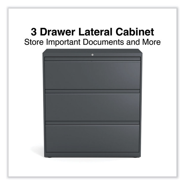 ALERA HLF3641CC Lateral File, 3 Legal/Letter/A4/A5-Size File Drawers, Charcoal, 36" x 18.63" x 40.25"