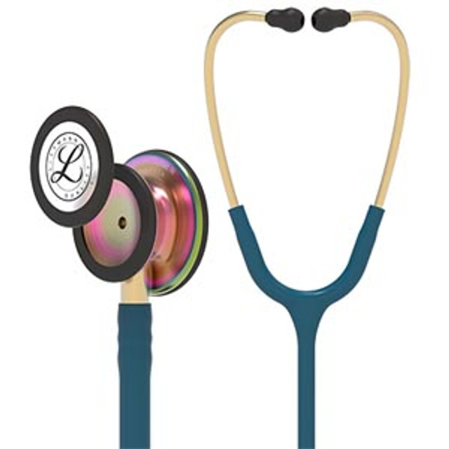 Solventum Corporation  5807 Stethoscope, Rainbow Finish, Caribbean Blue Tube, 27" (Continental US+HI Only) (Littmann items are only available for sale online by distributors authorized by 3M Littmann)