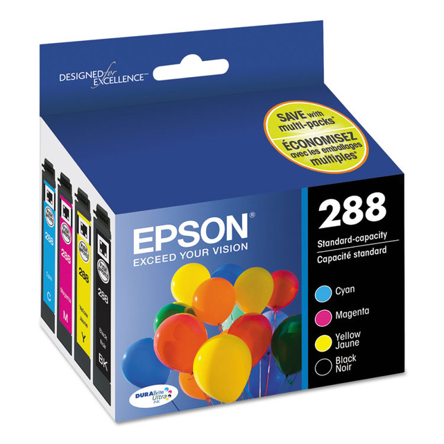 EPSON AMERICA, INC. T288120BCS T288120-BCS DURABrite Ultra Ink, Black/Cyan/Magenta/Yellow