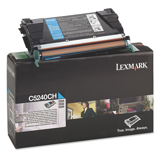 LEXMARK INT'L, INC. C5240CH C5240CH Return Program High-Yield Toner, 5,000 Page-Yield, Cyan