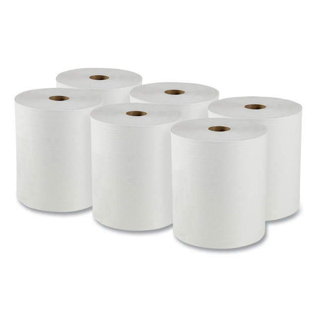 KIMBERLY CLARK Scott® 02000 Essential High Capacity Hard Roll Towels for Business, Absorbency Pockets, 1-Ply, 8" x 950 ft, 1.75" Core, White, 6 Rolls/CT