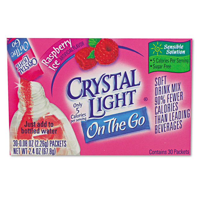 KRAFT FOODS, INC Crystal Light® 79800 Flavored Drink Mix, Raspberry Ice, 30 .08oz Packets/Box