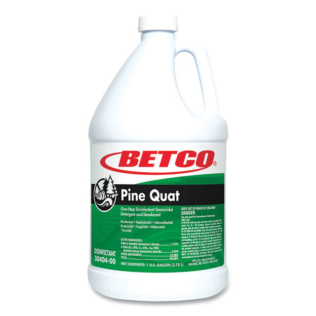BETCO CORPORATION 3040400 Pine Quat Disinfectant, Pine Scent, 128 oz Bottle, 4/Carton