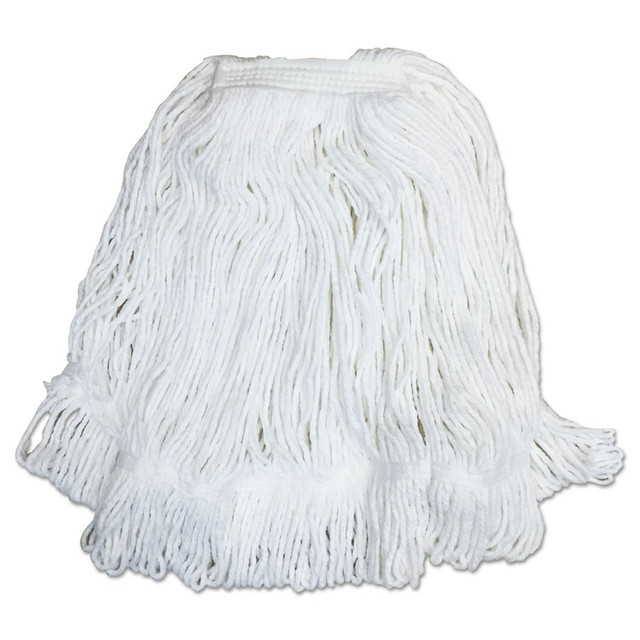 BOARDWALK 4032R Pro Loop Web/Tailband Mop Head, White, #32, Rayon, 1.3" Headband, 12/Carton