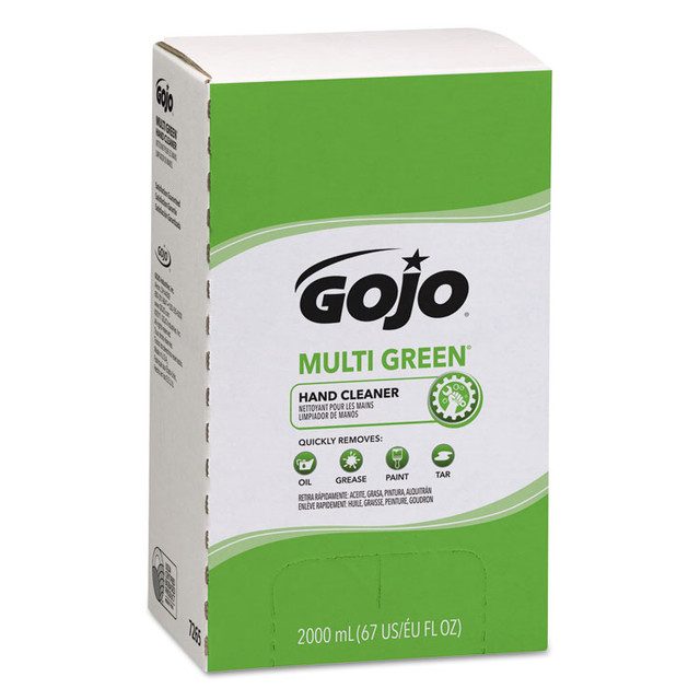 GO-JO INDUSTRIES GOJO® 7265 MULTI GREEN Hand Cleaner, Refill for PRO TDX Push Style Dispenser, Citrus Solvent with Natural Pumice, 2,000 mL, 4/Carton