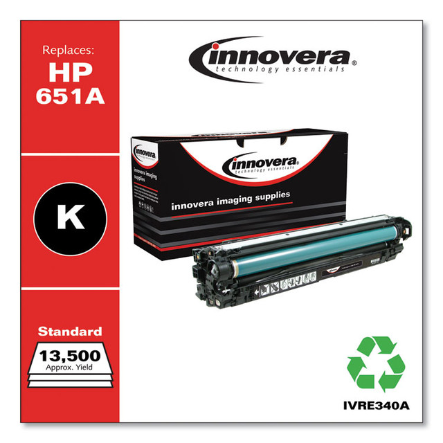 INNOVERA E340A Remanufactured Black Toner, Replacement for 651A (CE340A), 16,000 Page-Yield