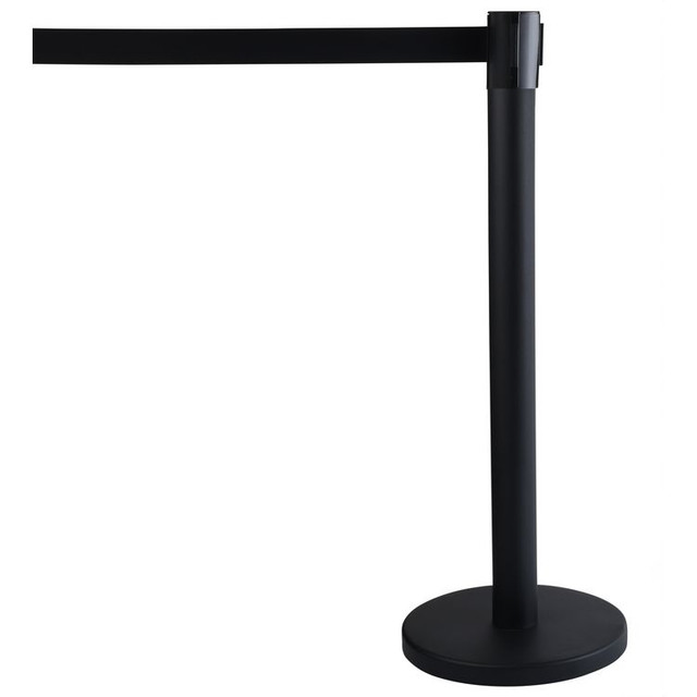 TATCO 16600 Economy Crowd Control, Assorted Materials, 14" x 35" x 9 ft 6", Black, 2/Carton