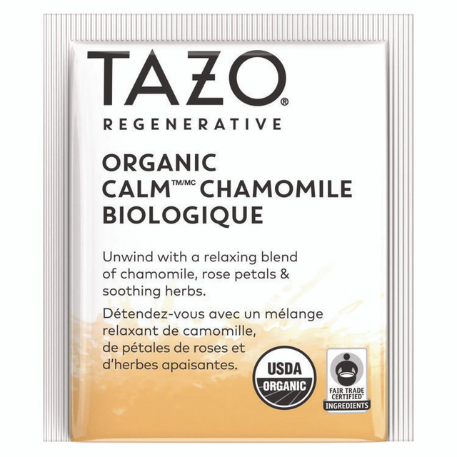 STARBUCKS COFFEE COMPANY Tazo® 00354 Tea Bags, Organic Calm Chamomile, 16/Box, 6 Boxes/Carton