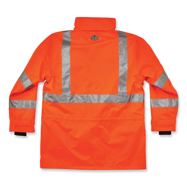 TENACIOUS HOLDINGS, INC. ergodyne® 24375 GloWear 8385 Class 3 Hi-Vis 4-in-1 Jacket, X-Large, Orange