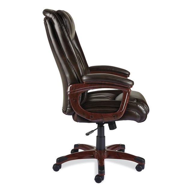 ALERA DN42B19 Alera Darnick Series Manager Chair, Supports Up to 275 lbs, 17.13" to 20.12" Seat Height, Brown Seat/Back, Brown Base