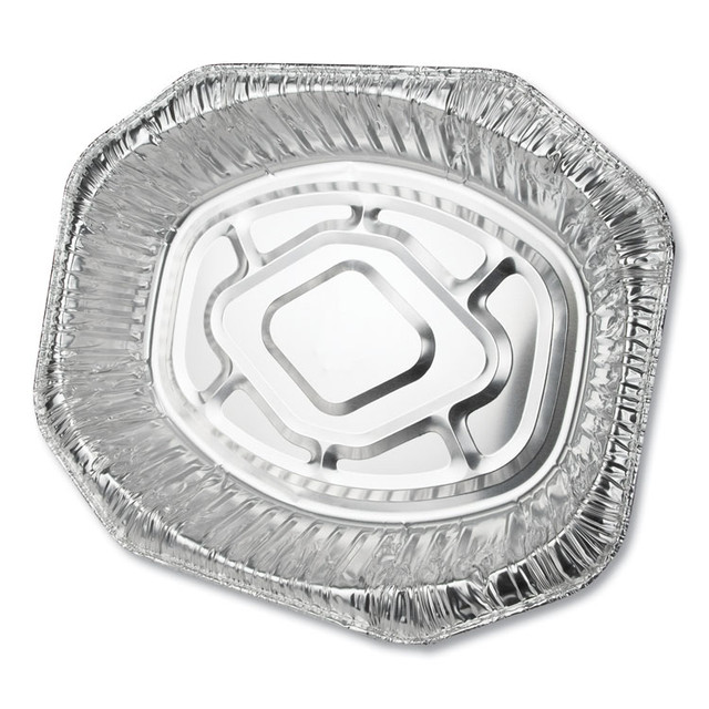 DURABLE PACKAGING 40010 Aluminum Roaster Pans, Extra-Large Oval, 230 oz, 18.5 x 14 x 3.38, Silver, 50/Carton