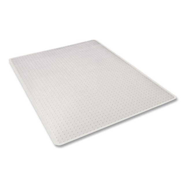ALERA MAT4660CFPR Studded Chair Mat for Flat Pile Carpeted Floors, Rectangular, Straight Edges, 46" x 60", Clear