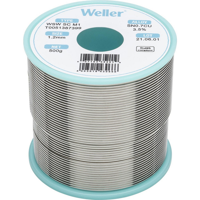 Weller T0051387399 Solder; Solder Type: Silver Free ; Material: Alloy ; Container Type: Spool ; Container Size: 500 g ; Minimum Melting Temperature: 442.4